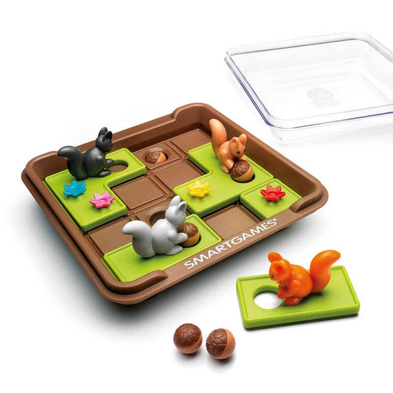 SmartGames Squirrels Go Nuts Sliding Logic Travel Puzzle Game with 60 Challenges for Kids Ages 6+ - Image 4